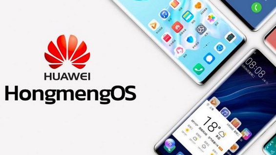 Надпись HongMeng OS возле смартфонов