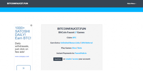 Главная страница bitcoinfaucet.fun