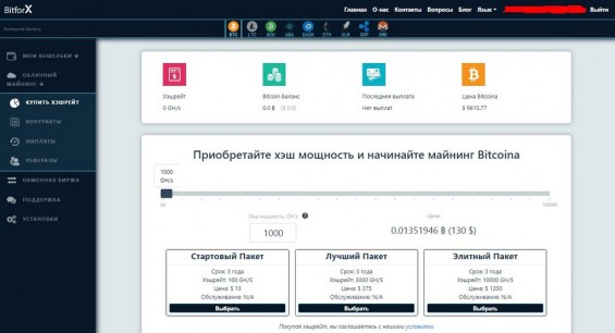 Оформление сервиса BitforX