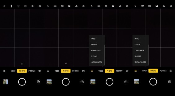 Меню камеры Realme X2 Pro