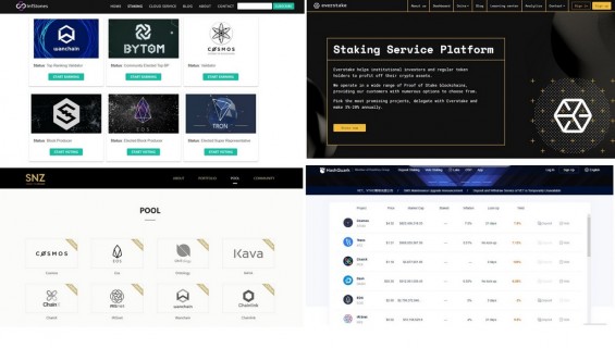 Примеры сайтов-провайдеров для стекинга криптовалют