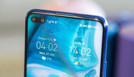 Верхняя часть экрана Huawei Honor V30 Pro