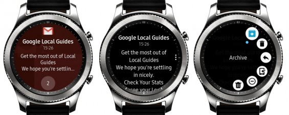 Уведомления на Samsung Gear S3