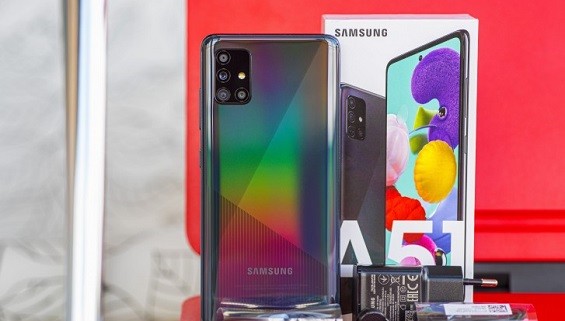 Samsung Galaxy A51 и коробка