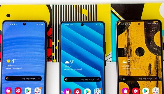 Отверстия для селфи-камер у Samsung A71, S10 Lite, Note10 Lite