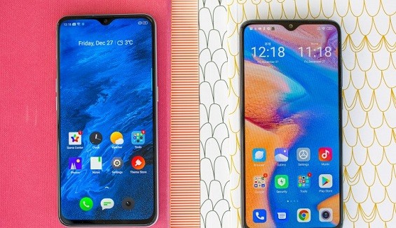 Передние панели Realme X2 и Redmi Note 8 Pro