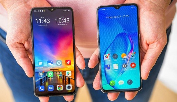 Передние панели Realme X2 и Redmi Note 8 Pro