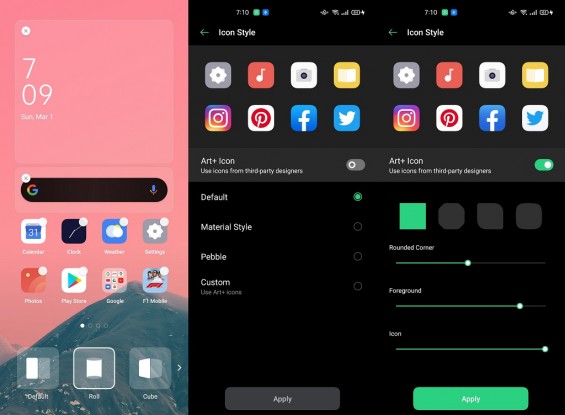 Кастомизация иконок на Oppo Reno 3 Pro
