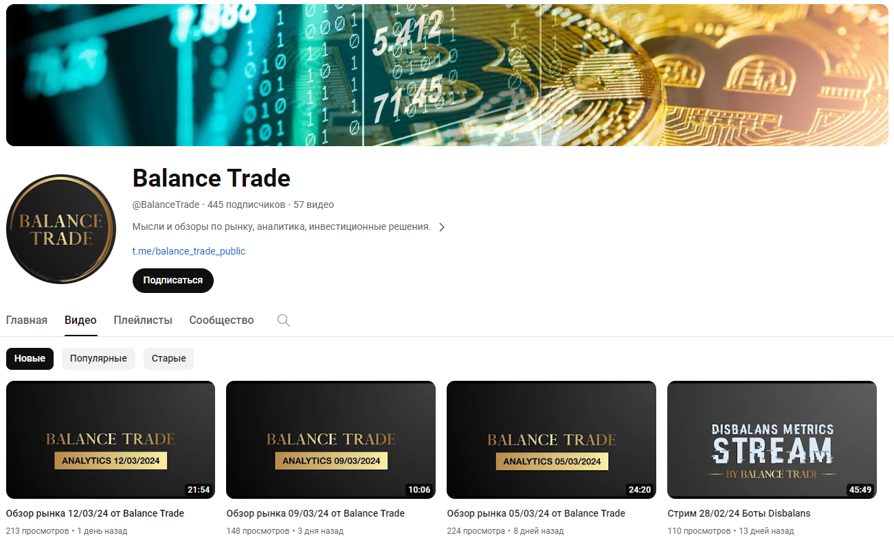 Balance Trade телеграмм