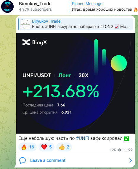 Biryukov Trade телеграмм канал