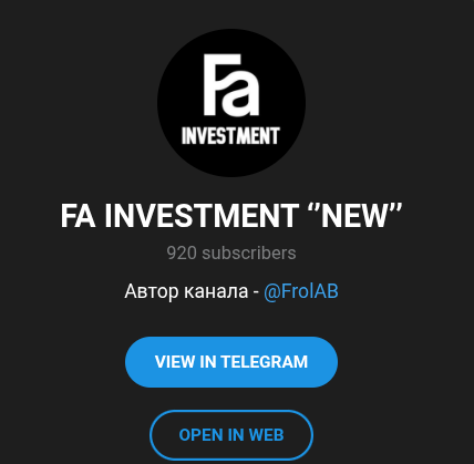 fa investment new код индикатора