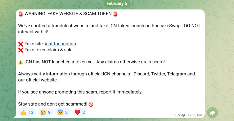 icnt крипто token новости