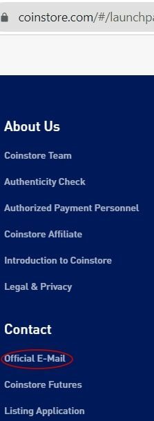 coinstore контакты