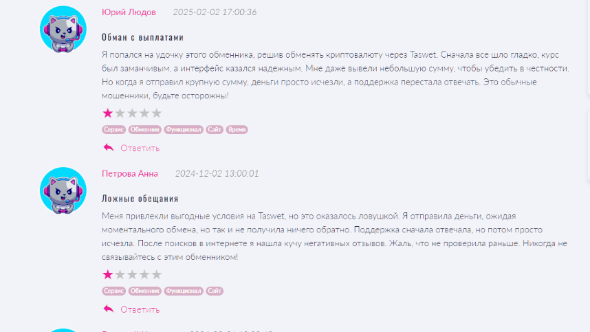 taswet com отзывы