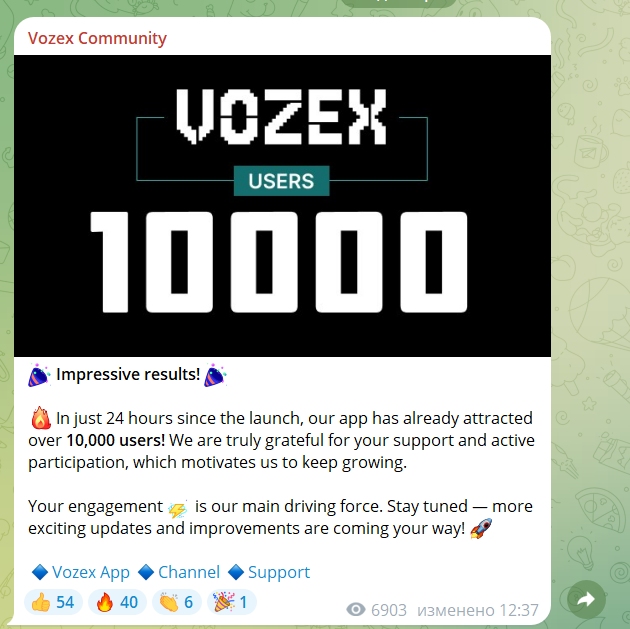 vozex телеграмм