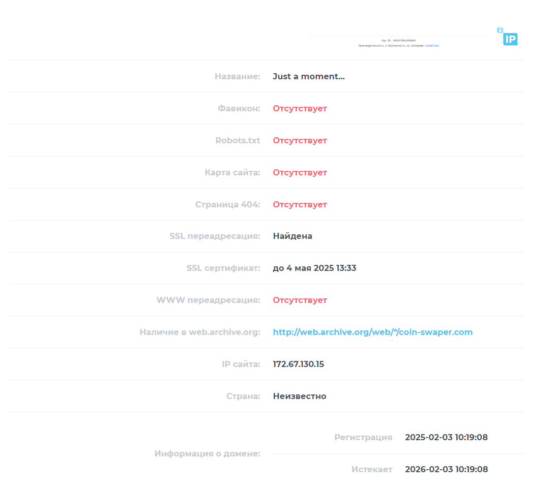 coin swaper com скам