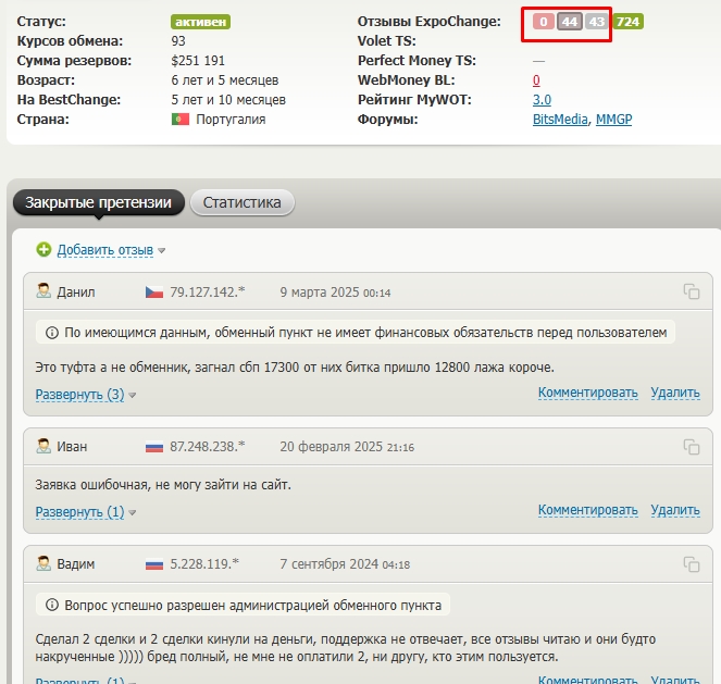 expochange отзывы обменник