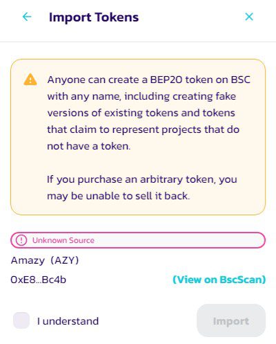 PancakeSwap предупреждение о скам монете