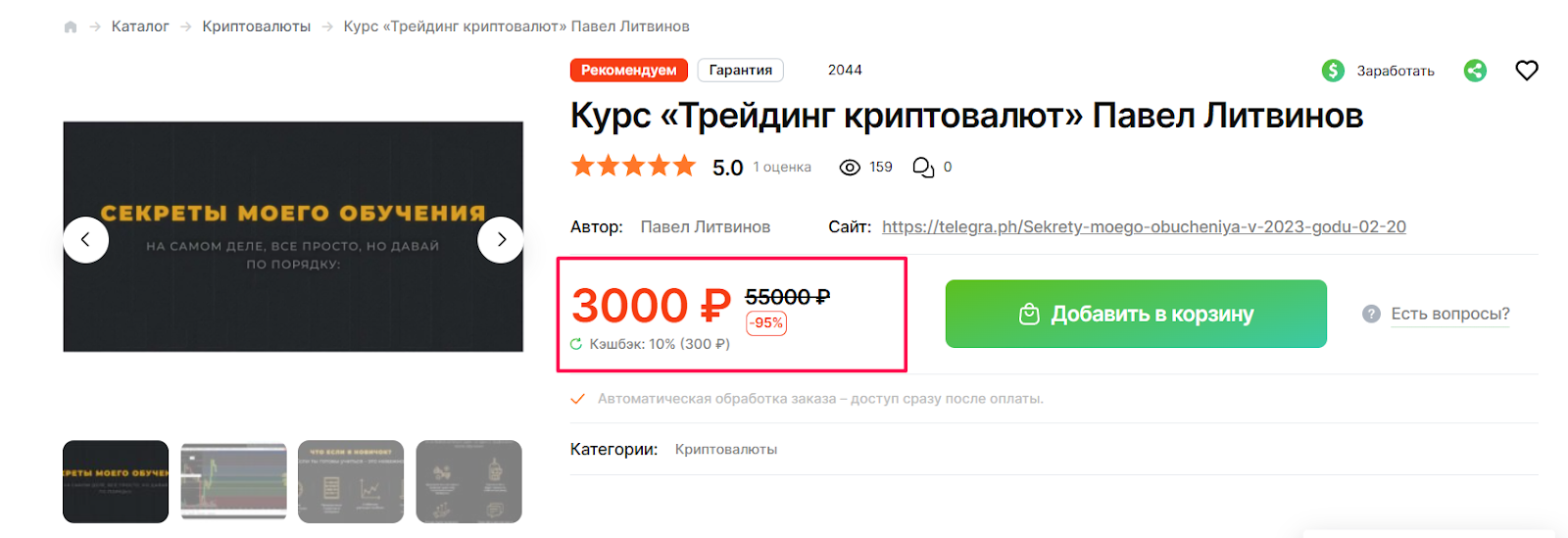 Павел Литвинов трейдинг криптовалют