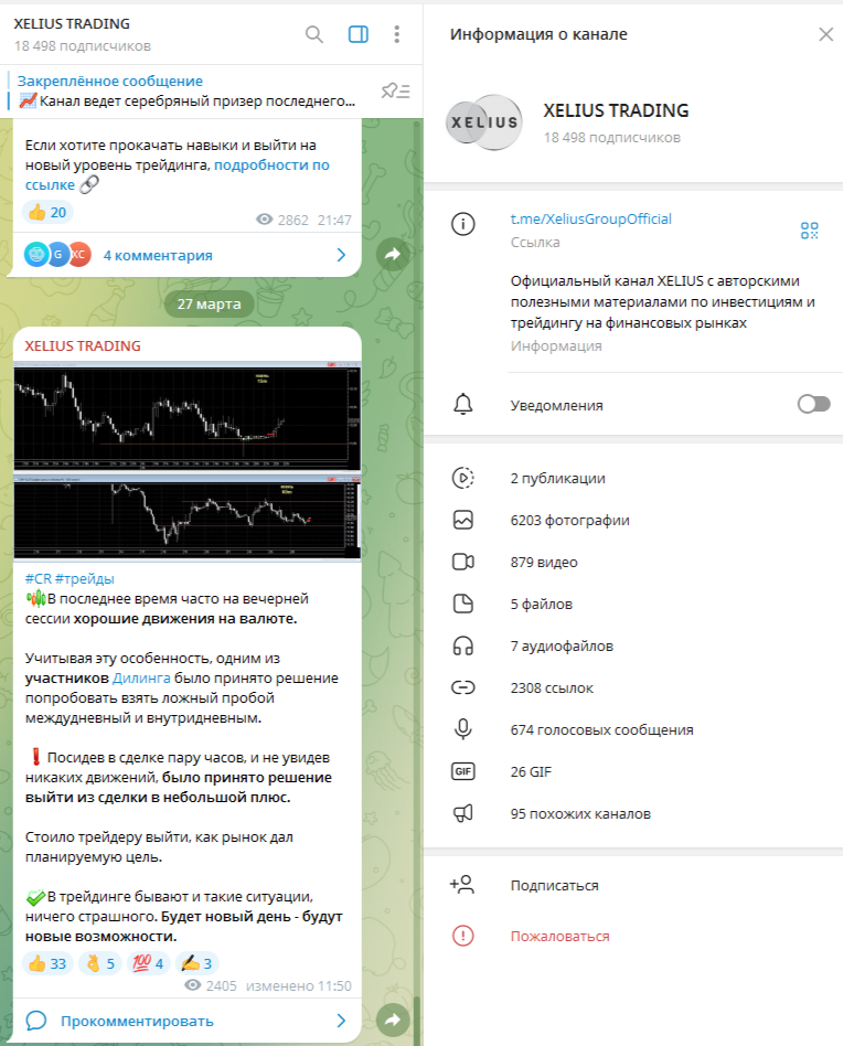 xelius pro трейдинг и инвестиции