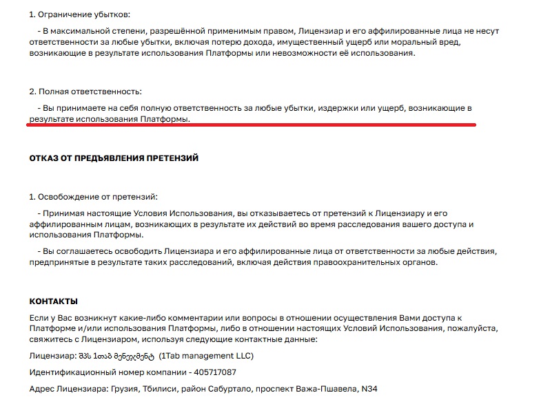 1 tab обзор