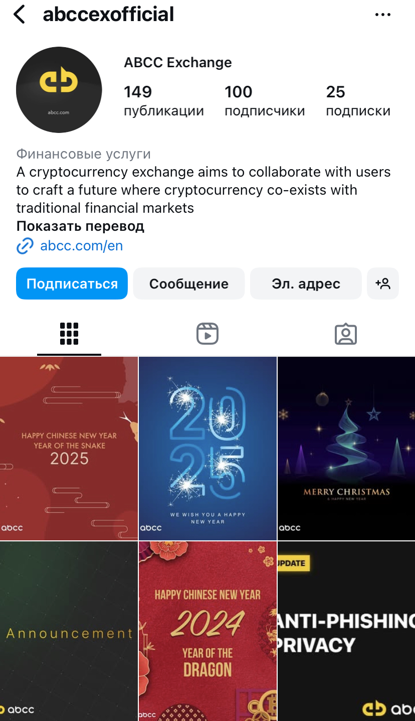 биржа abcc