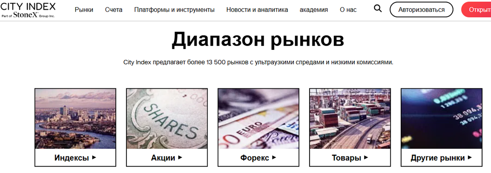 city index брокер