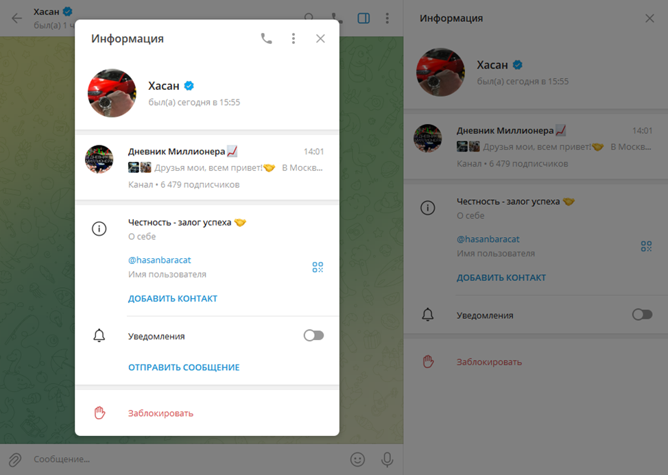 дневник миллионера телеграмм