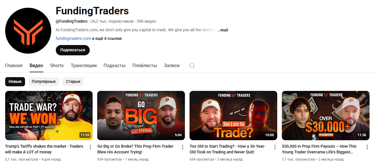 funding traders проп
