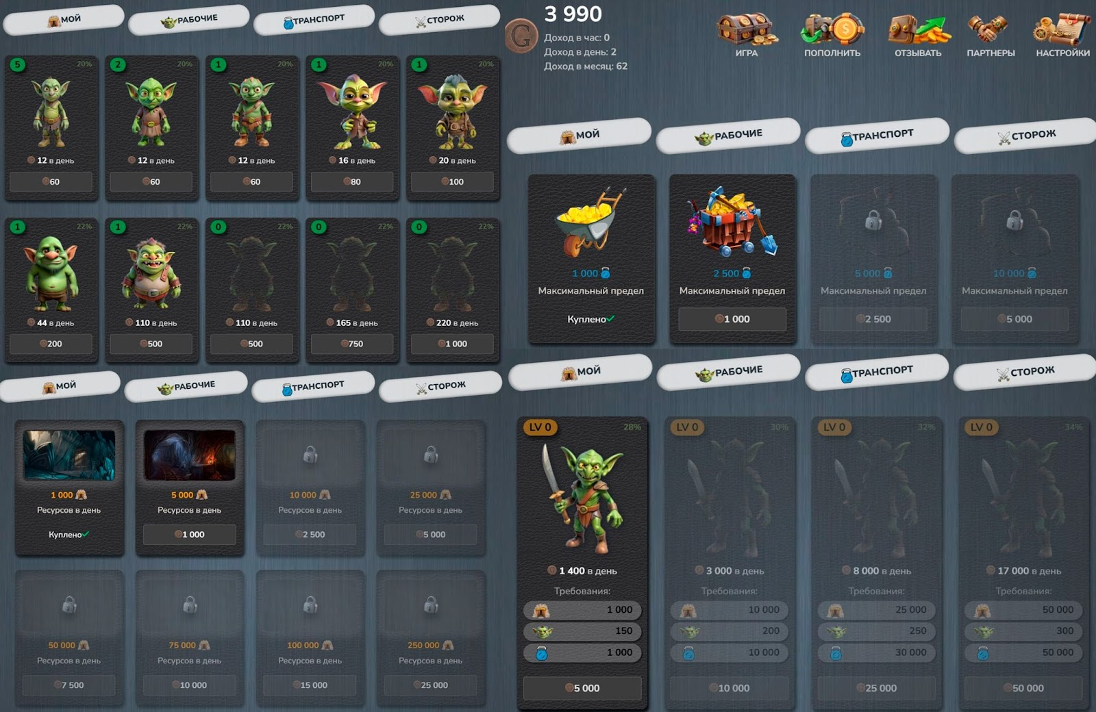 игра goblin x org заработок