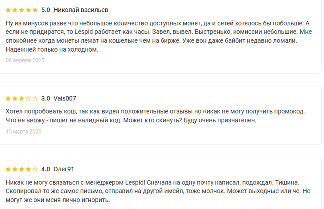lespid криптовалюта