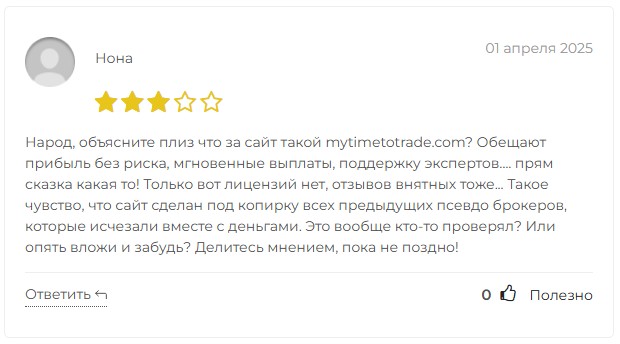 mytimetotrade биржа