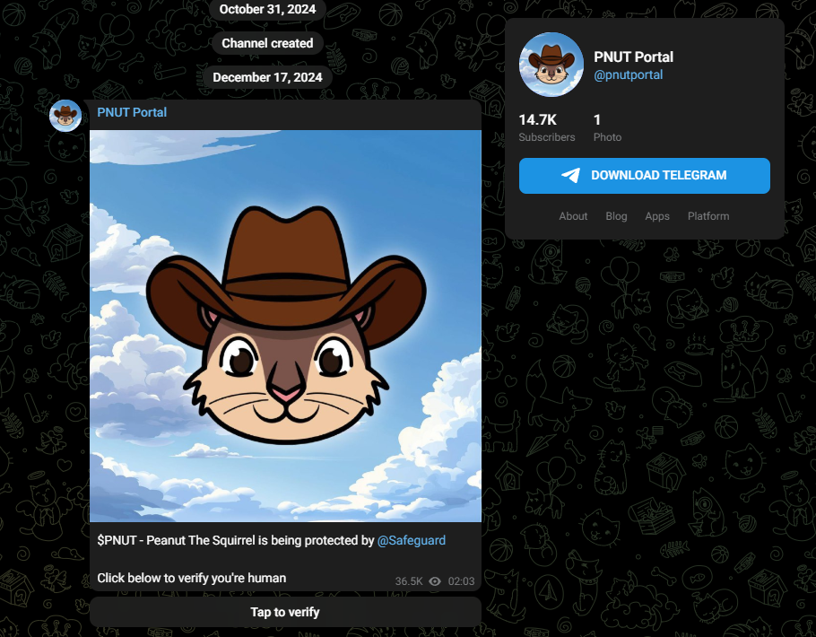 Peanut The Squirrel coin