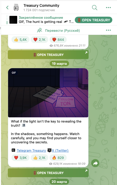 treasury тг