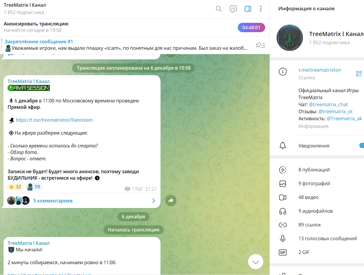 tree matrix развод