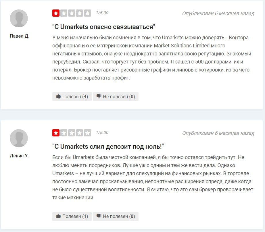 Umarkets отзывы