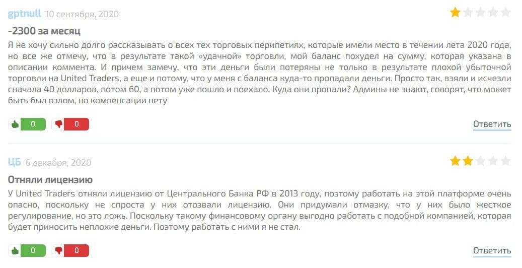 United Traders отзывы