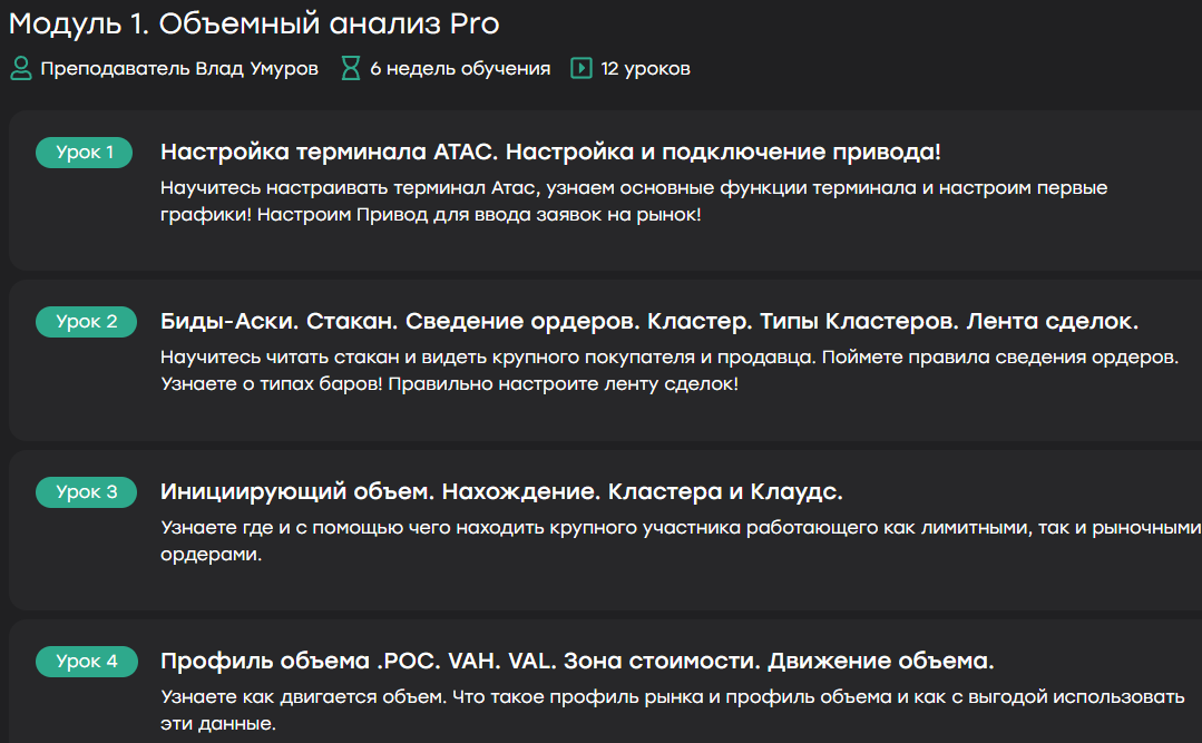 Влад Умуров объемный анализ pro 2022 rar
