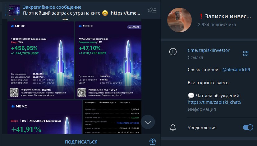 записки инвестора телеграмм