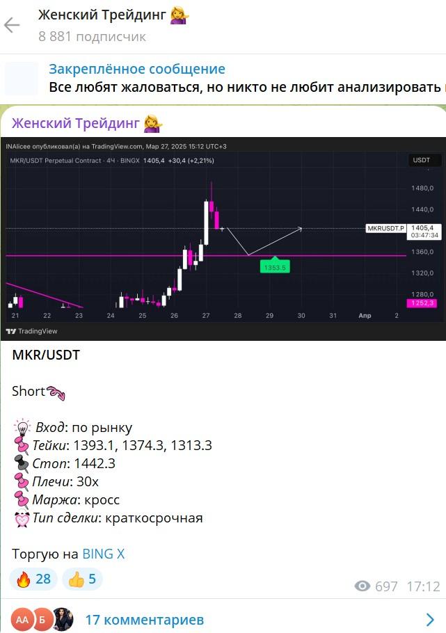 женский трейдинг телеграм