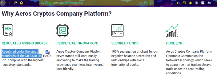 aeros crypto отзывы
