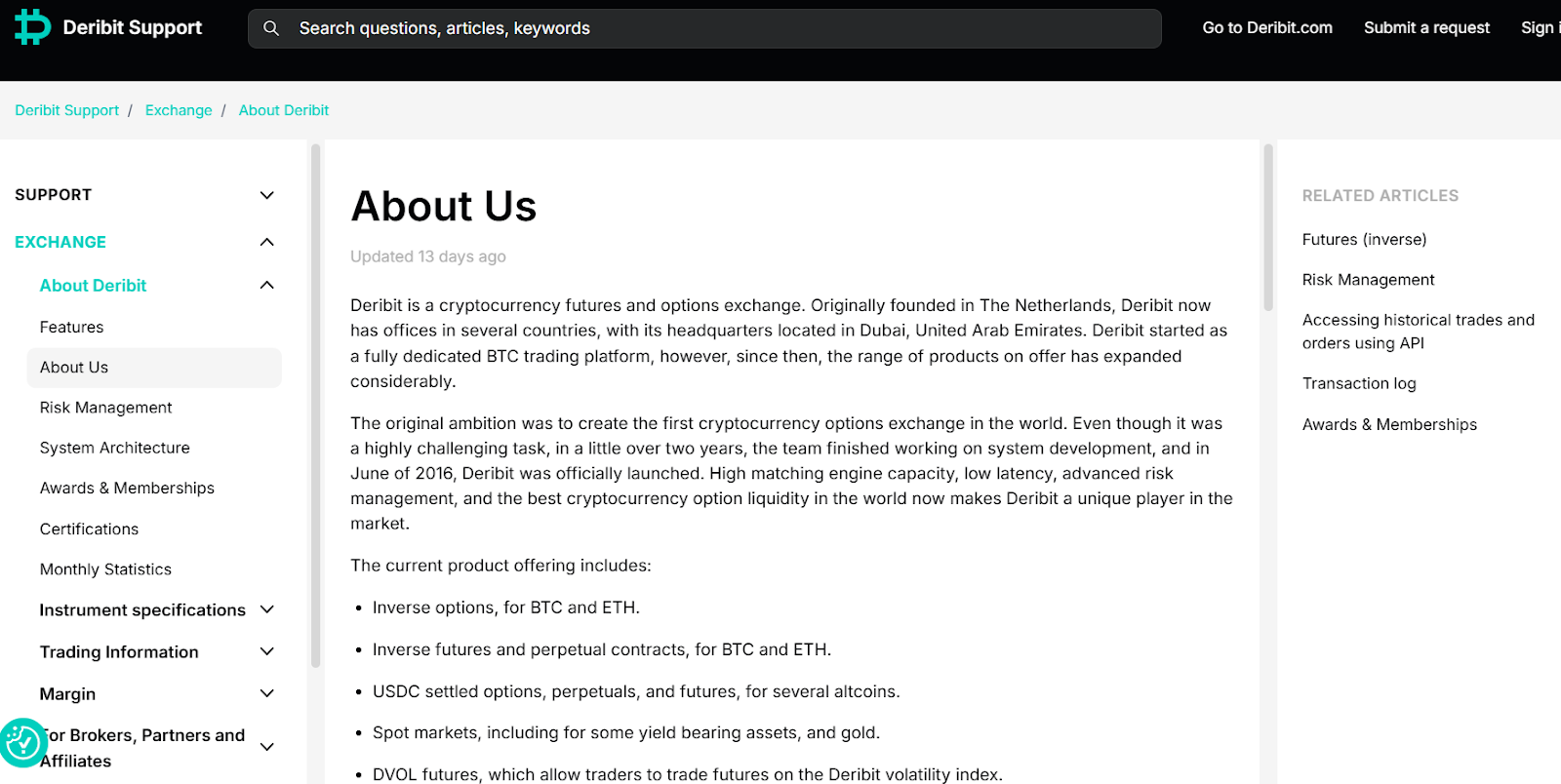 биржа дерибит