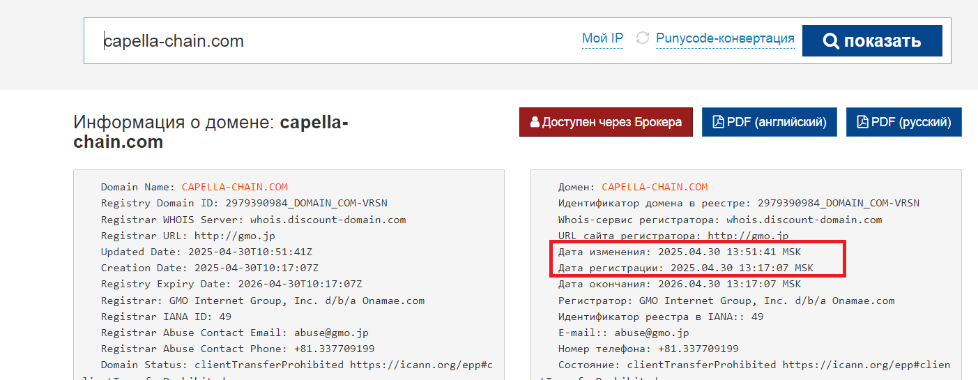capella chain отзывы