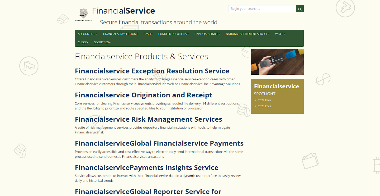 Financialservice finance