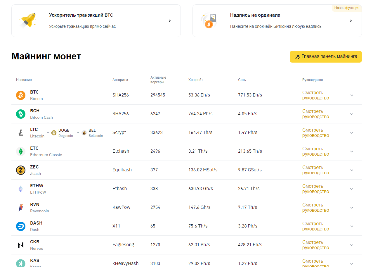 онлайн майнинг на телефоне через Binance Pool
