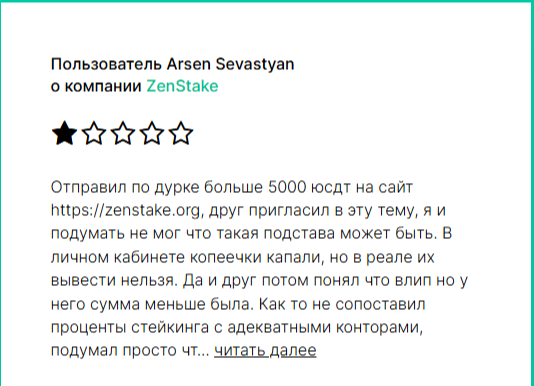 Zenstake отзывы