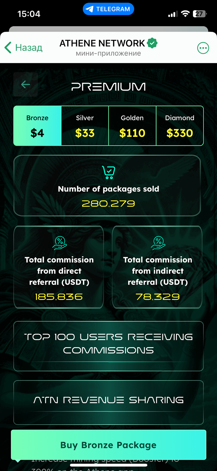 athene network прогноз