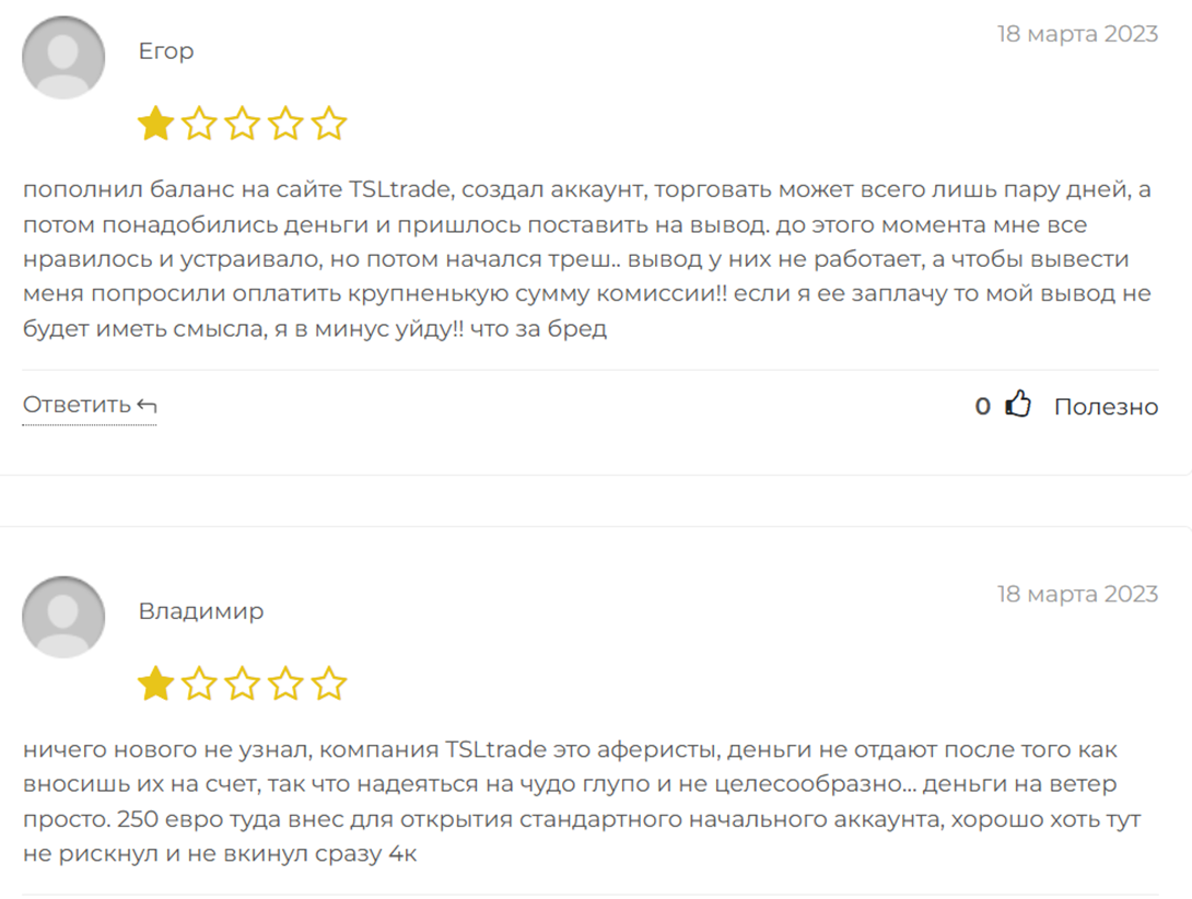 брокер tsltrade отзывы