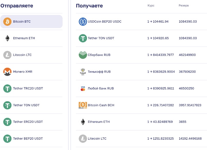 change expert обменник
