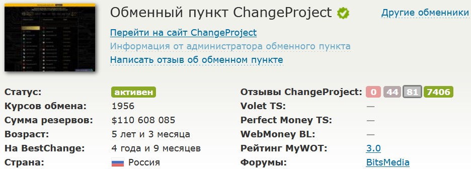 change project